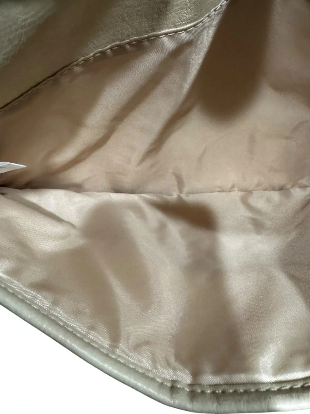 BEIS Light Cream Faux Leather laptop Sleeve Bag